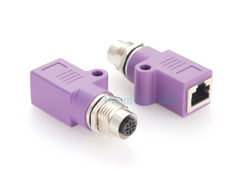 Profinet M12 4-Pin D-Code auf RJ45 Cat5 Ethernet-Durchgangsbuchse Schottmontage Rundsteckverbinder für EtherCAT, Sensor – Detail 7