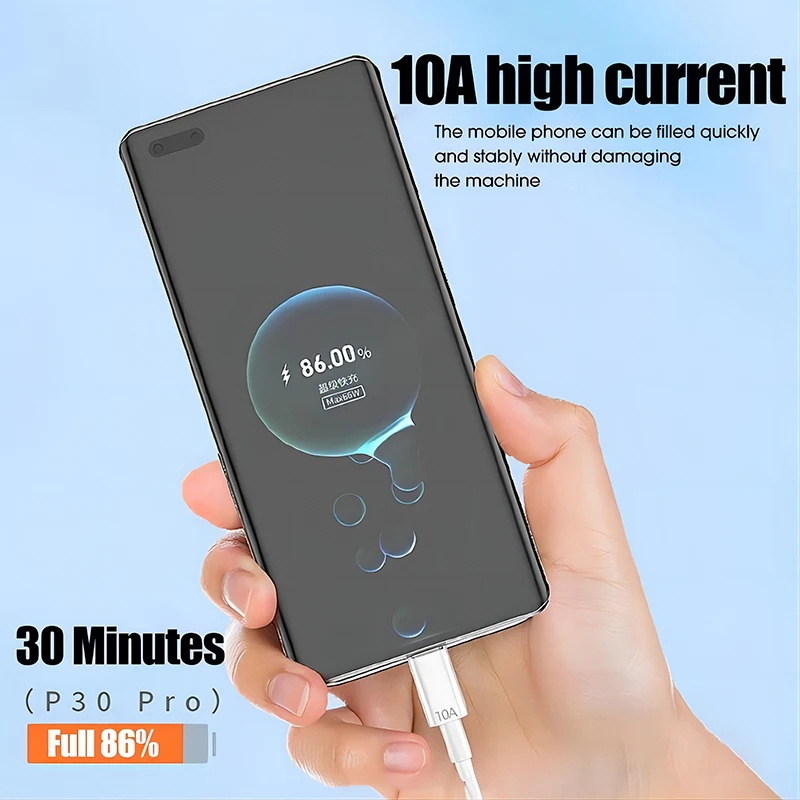120W 6A Type C Super Fast Charging Cablefor Xiaomi Poco Samsung Huawei P60 P50 Mobile Phone USB C Data Cord Data Transfer Cord image 5
