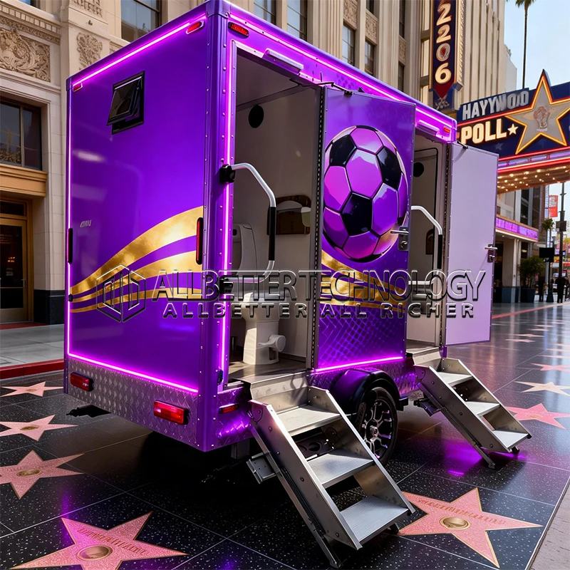 

Мобильный туалетный прицеп Allbetter Outdoor Luxury - универсальный портативный санузел с унитазом, душем и раковиной для мероприятий