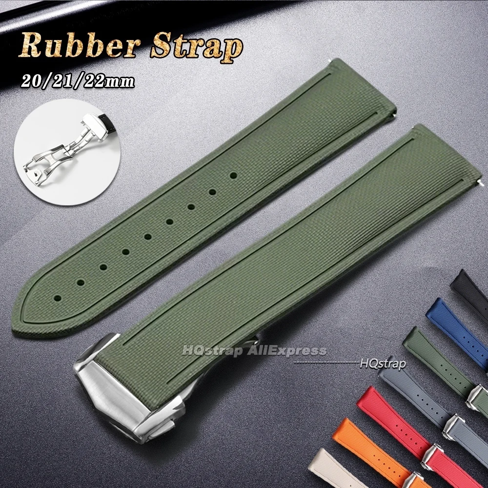 

FKM Rubber Watch Strap 20mm 21mm 22mm Universal Bracelet for Seiko for Rolex High Quality Band for Women Men Band Accessories