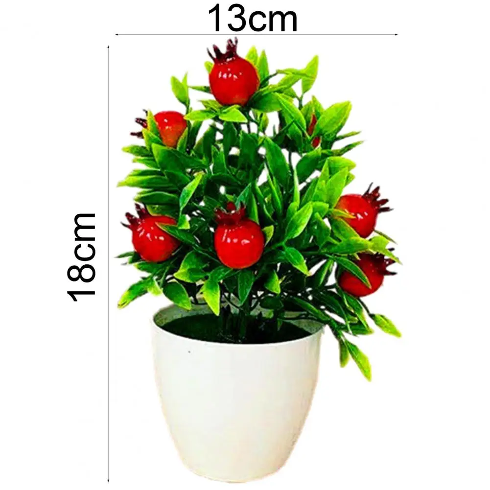 Imitation Fruit Tree Pot  Mini Orange Pomegranate Tree   Artificial Fruit Bonsai Decorative Simulation Poted Plants