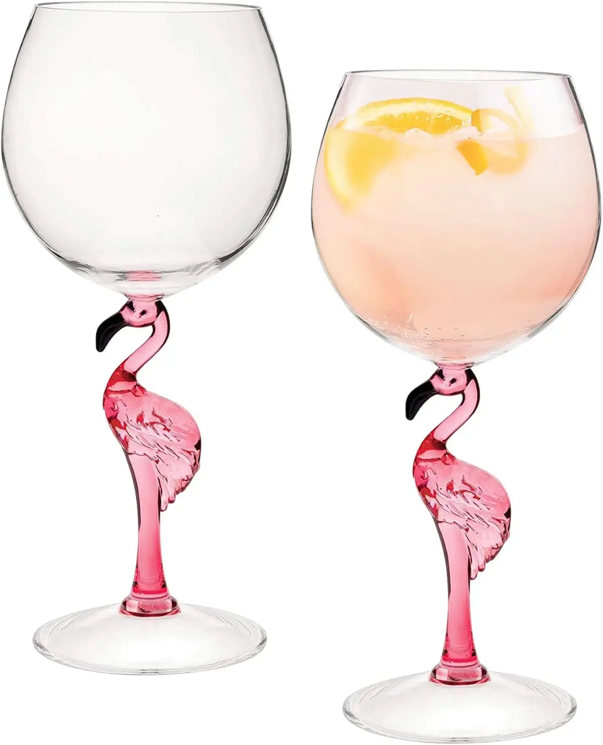 

Flamingo Stem Wine Glasses, Pink Flamingo-Shaped Reusable Shatterproof Acrylic Glass for Red or White Wine, Poolside, Ou