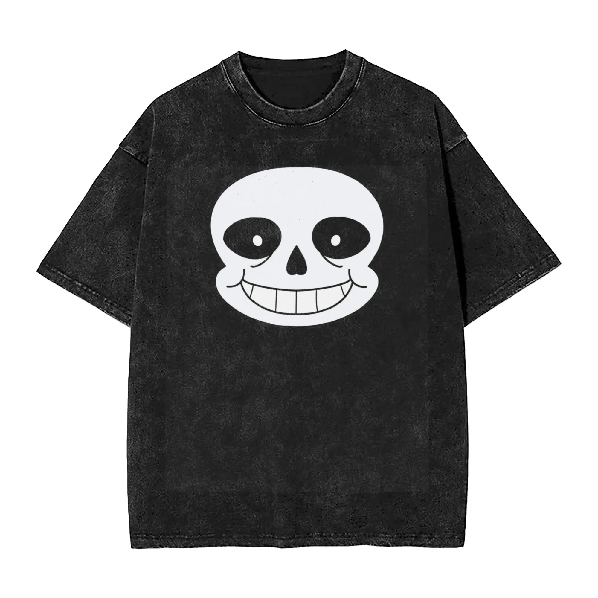 

Sans Undertale Game T Shirt Hip Hop Washed Cotton Harajuku T-Shirt Vintage Men Women Tops Streetwear Printed Tee Shirt