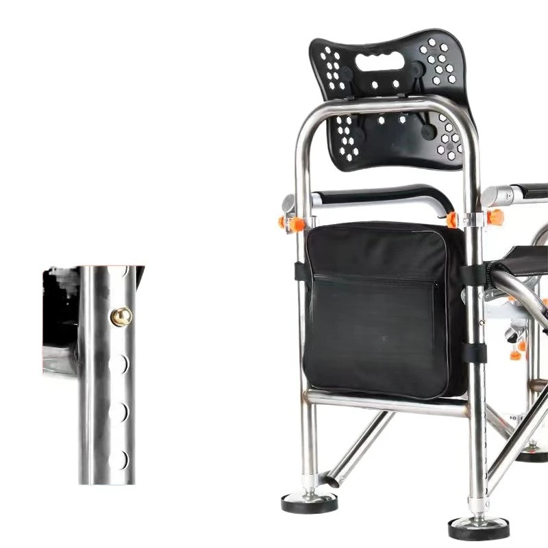 

Stainless steel folding fishing chair multi-functional reclining fishing chair portable table fishing seat