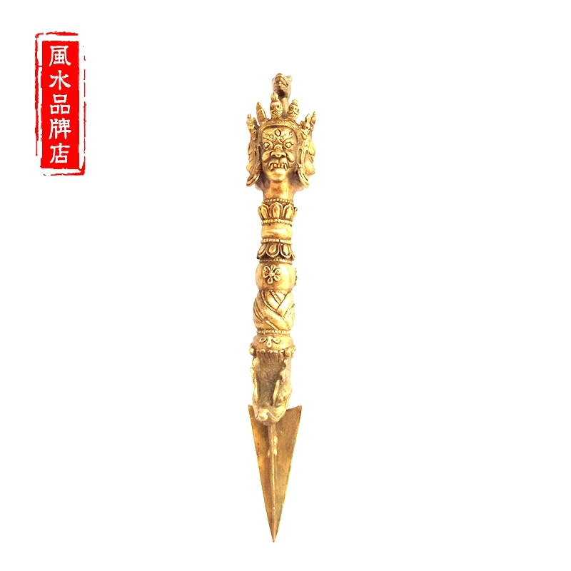 Pure copper magic weapon, vajra  demon pestle, horse head mingwang pestle, religious magic weapon