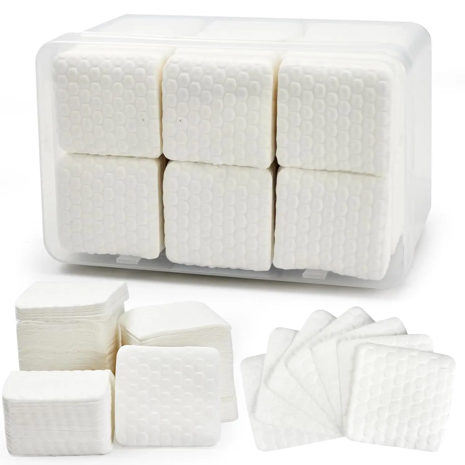 1000PCS Lint Free Nail Wipes - Wavy Pattern Nail Polish Remover Pads for Manicure & Pedicure
