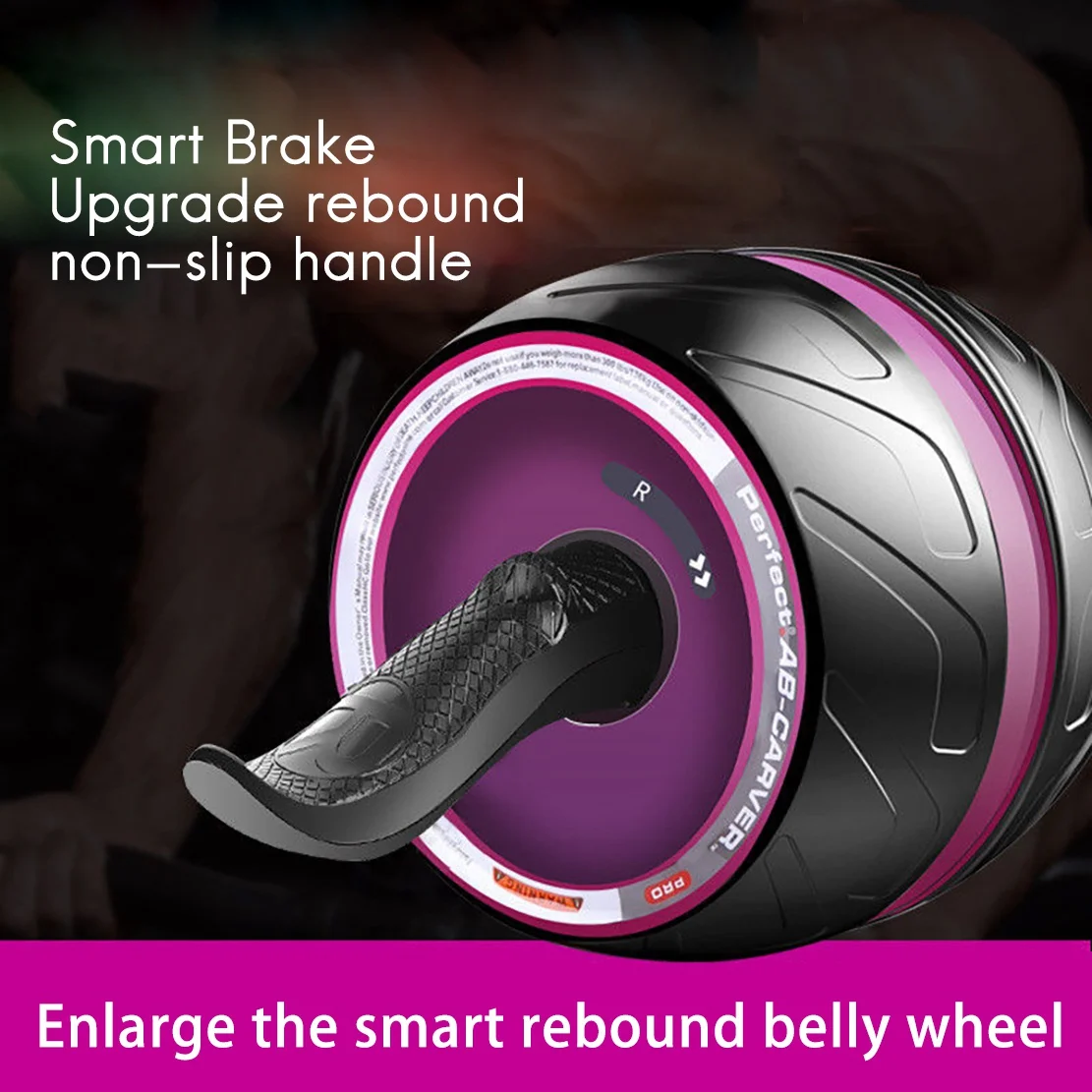 Perfect Fitness Ab Roller Wheel with Built in Spring Resistance At Home Core Workout Equipment Auto Mute Rebound