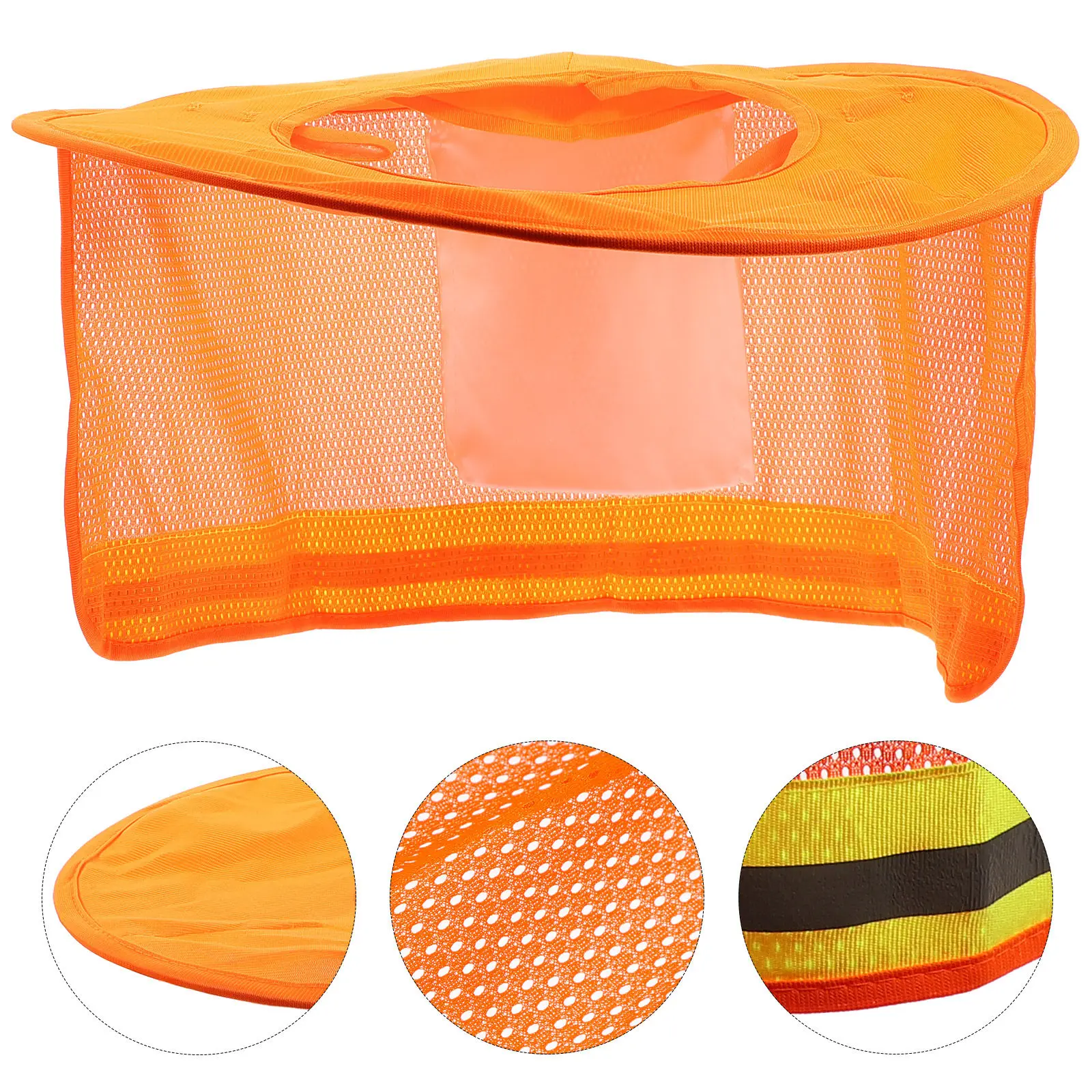 

Sun Shade for Hard Hat Full Brim Neck Protector Visor Cover Construction Safety Accessory Reflective Strip Design