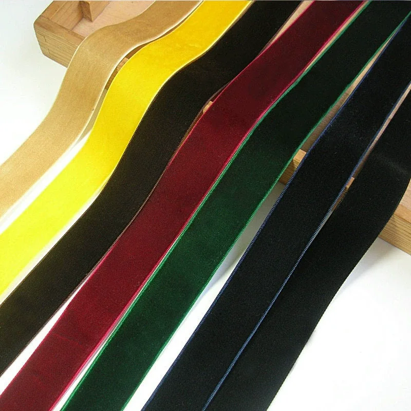 25Yards 6/9/15/25mm Single Face Velvet Ribbon for Handmade Gift Bouquet Wrapping Supplies Home Party Decoration Christmas Tape