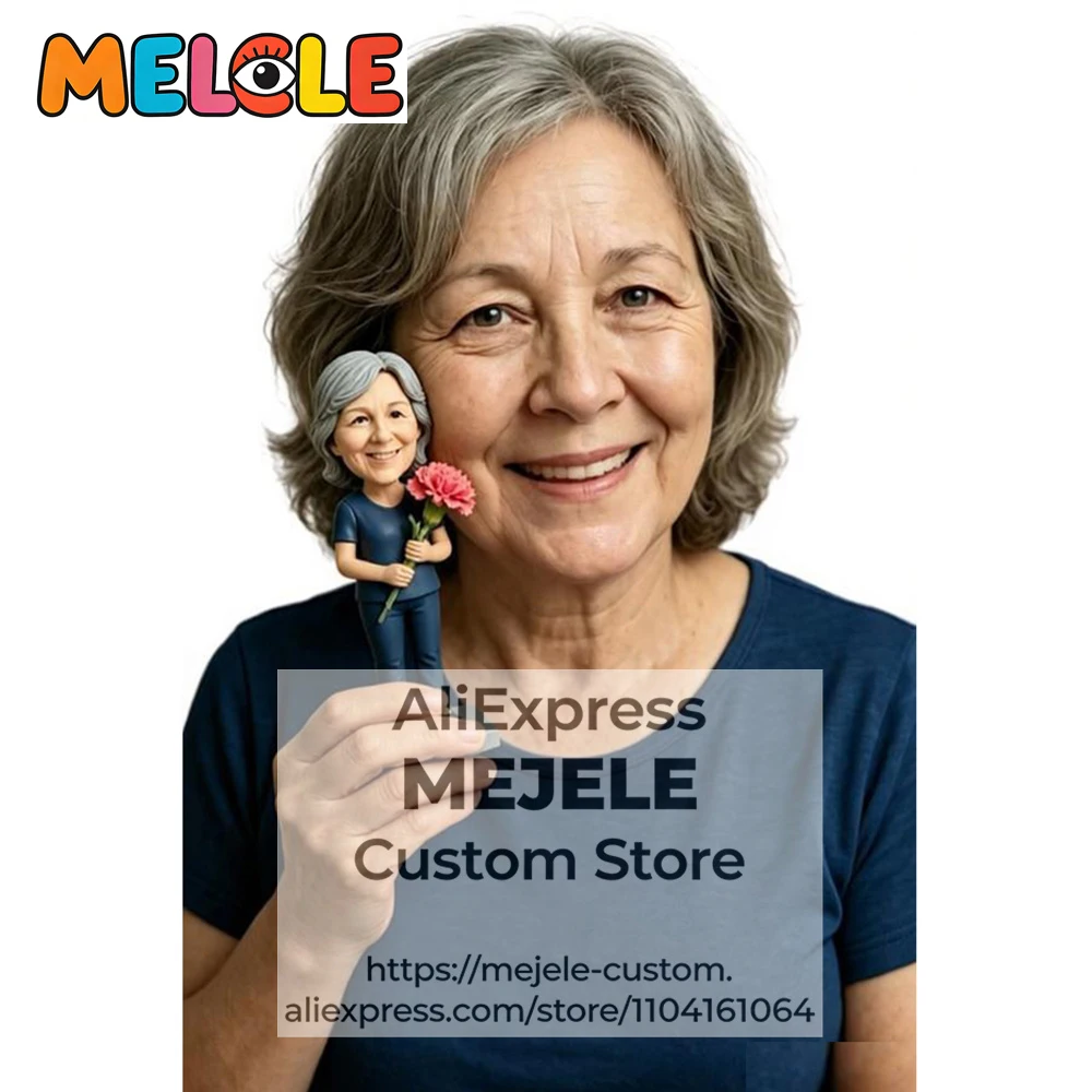 

Custom Bobblehead for Mom Personalized Mother Figurine Sculpture Customized Wobble Head Statue for Birthday Mother's Day Gift