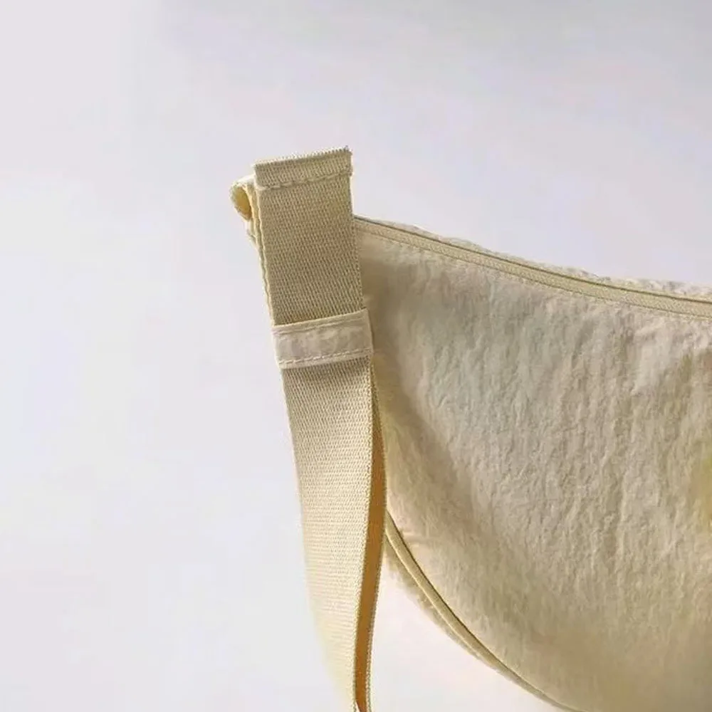 Umhängetasche für Damen, Trendige Dumpling-Tasche, Leichte Kleine Nylon-Schultertasche, Vielseitige Schultertasche – Detail 10