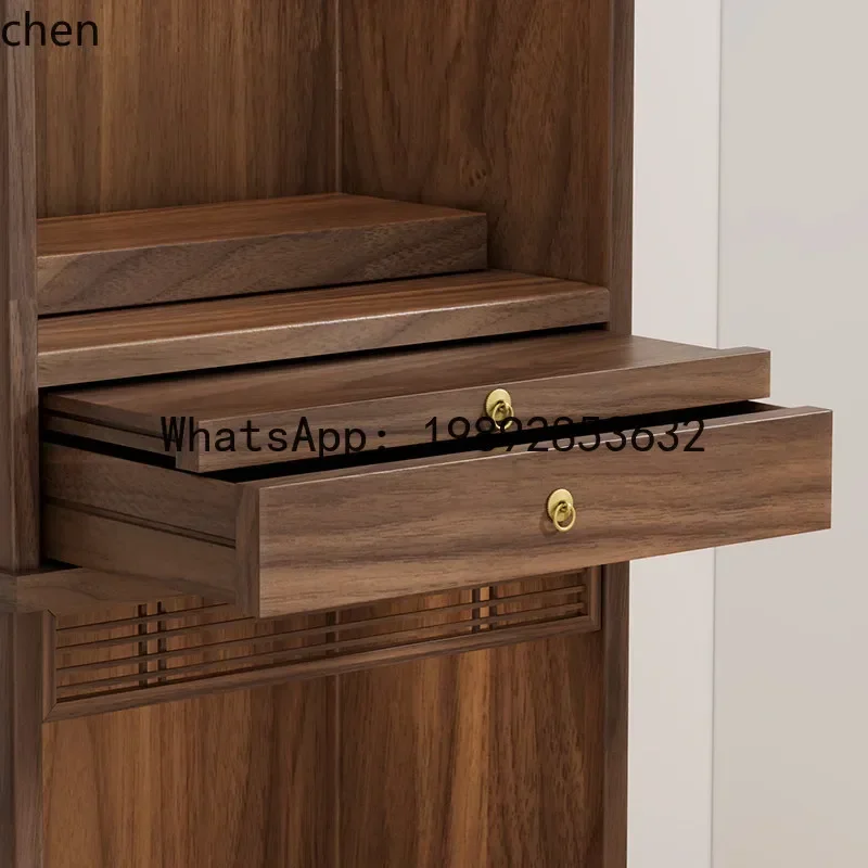 u18 solid wood for home altar, buddhist niche, bodhisattva offering table, three-layer god of wealth cabinet