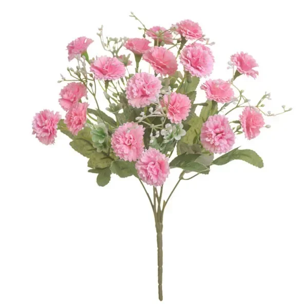 

1pc Real Touch Carnation Arrangement 20 Forks Wedding and RoomDecor - Artificial Simulation Carnation Scene Decor and Favo