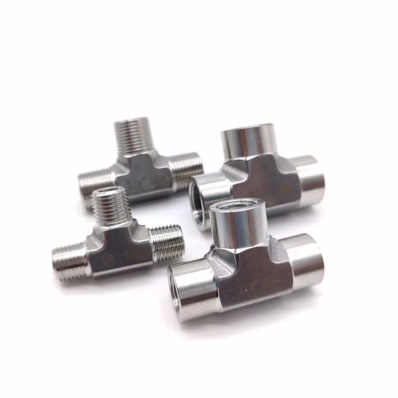 

1/8" 1/4" 3/8" 1/2" BSP Female Male Tee 3 Ways 304 Stainless Steel Pipe Fitting Connector Splitter Block High Pressure