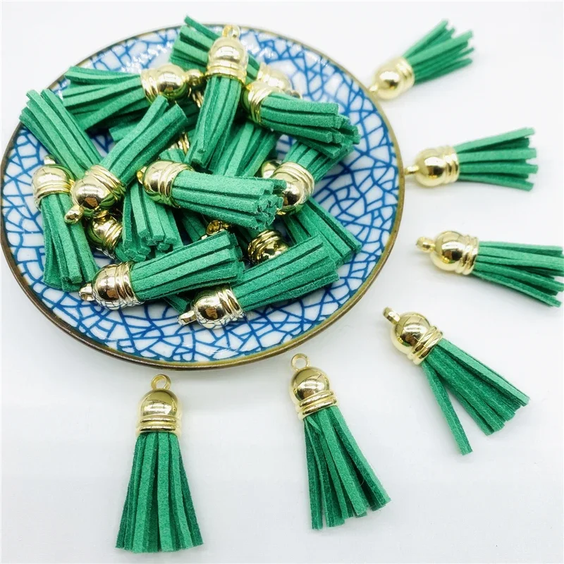 

8pcs/Lot 38mm Leather Tassels Fringe Trim For Sewing Curtains Accessories DIY Keychain Cellphone Straps Pendant Jewelry Findings