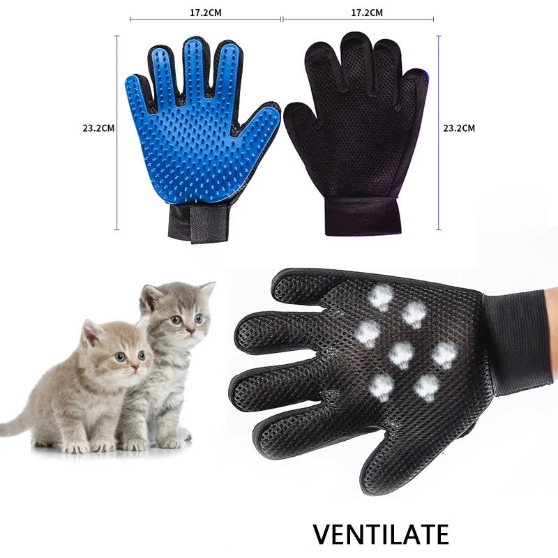 Pet Glove Cat Dog Hair Deshedding Grooming Glove Brush Gloves Dog Comb for Cats Bath Hair Remover Clean Massage Brush For Animal