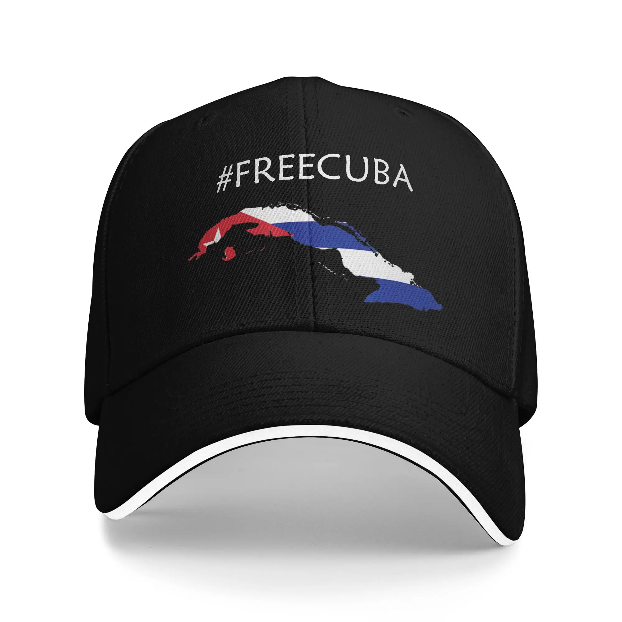 Women Men Free Cuba Cuban Flag Free Cuba Viva Cuba Libre Outdoor Hat  Sun Cap Casual Baseball Cap Sunscreen Hats