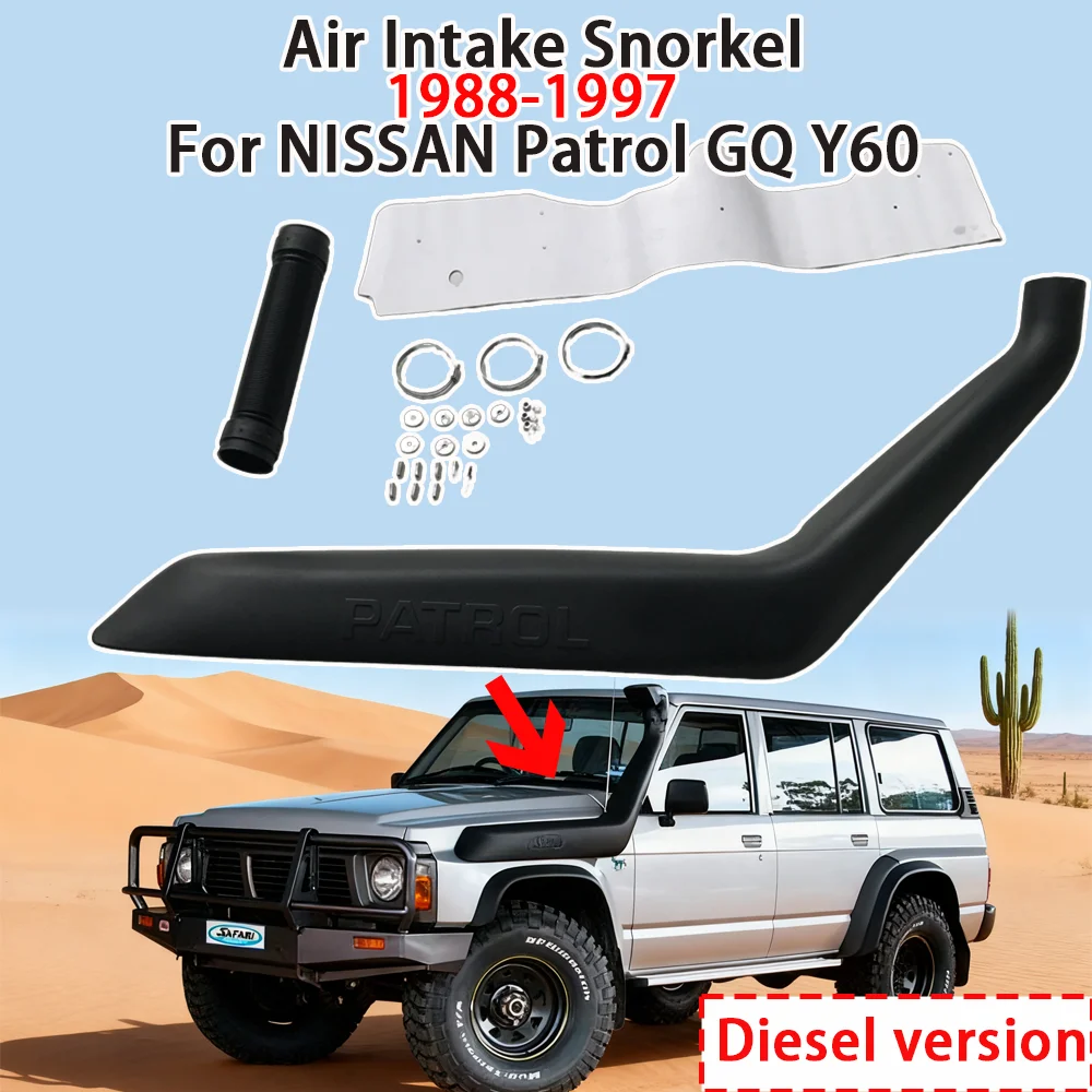 Diesel Snorkel Kit for Nissan Patrol GQ Y60 1988-1997 LLDPE Air Intake for 4x4 Off-Road 5 Doors Wading Accessories