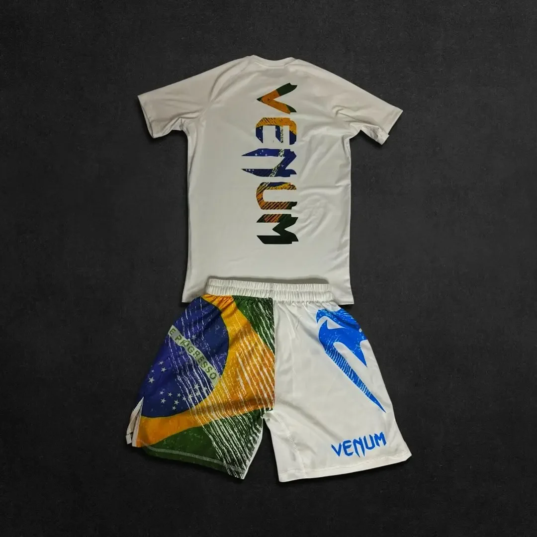 Ufc novo mma luta noite masculino e infantil combate misto solto respirável secagem rápida boxe treinamento esportes conjunto