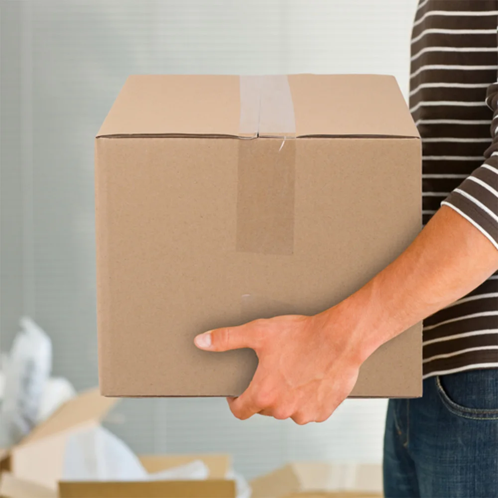 50 قطعة 12 بوصة × 10 بوصة × 8 بوصة صندوق من الورق المقوى المموج بسمك 3 مم بلون ورق الكرافت