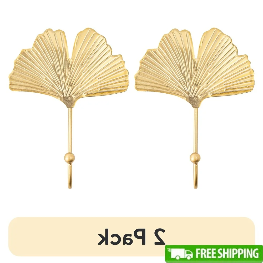 

2 упаковки, золотой металлический одинарный крючок, настенная вешалка, сумки для ключей для ювелирных изделий, легкий, простой в установке решение для хранения