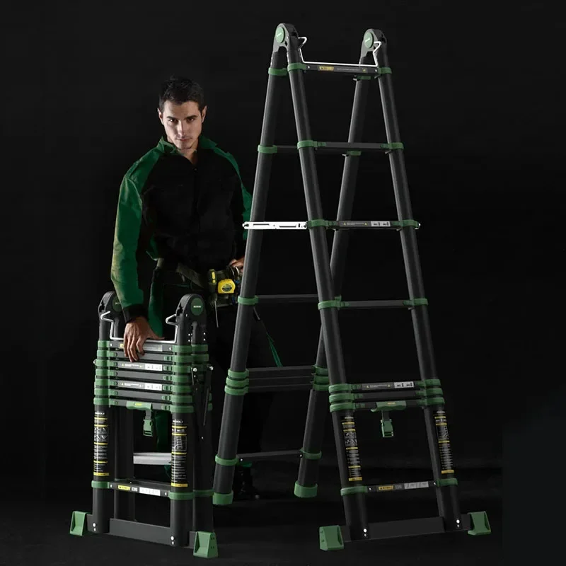 Aluminum Alloy Folding Ladder Home Step Ladders Portable Climbing Ladder Telescopic Ladder Thickened Outdoor Engineering Stairs