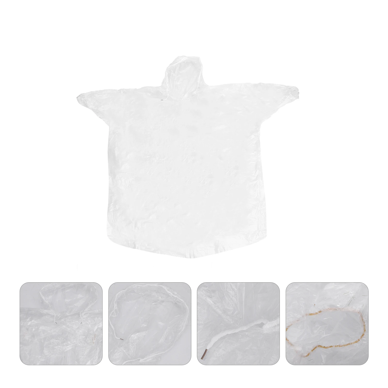 

5 Pcs Waterproof Raincoat Outdoot Portable Travel Ponchos for Adults Jacket Disposable