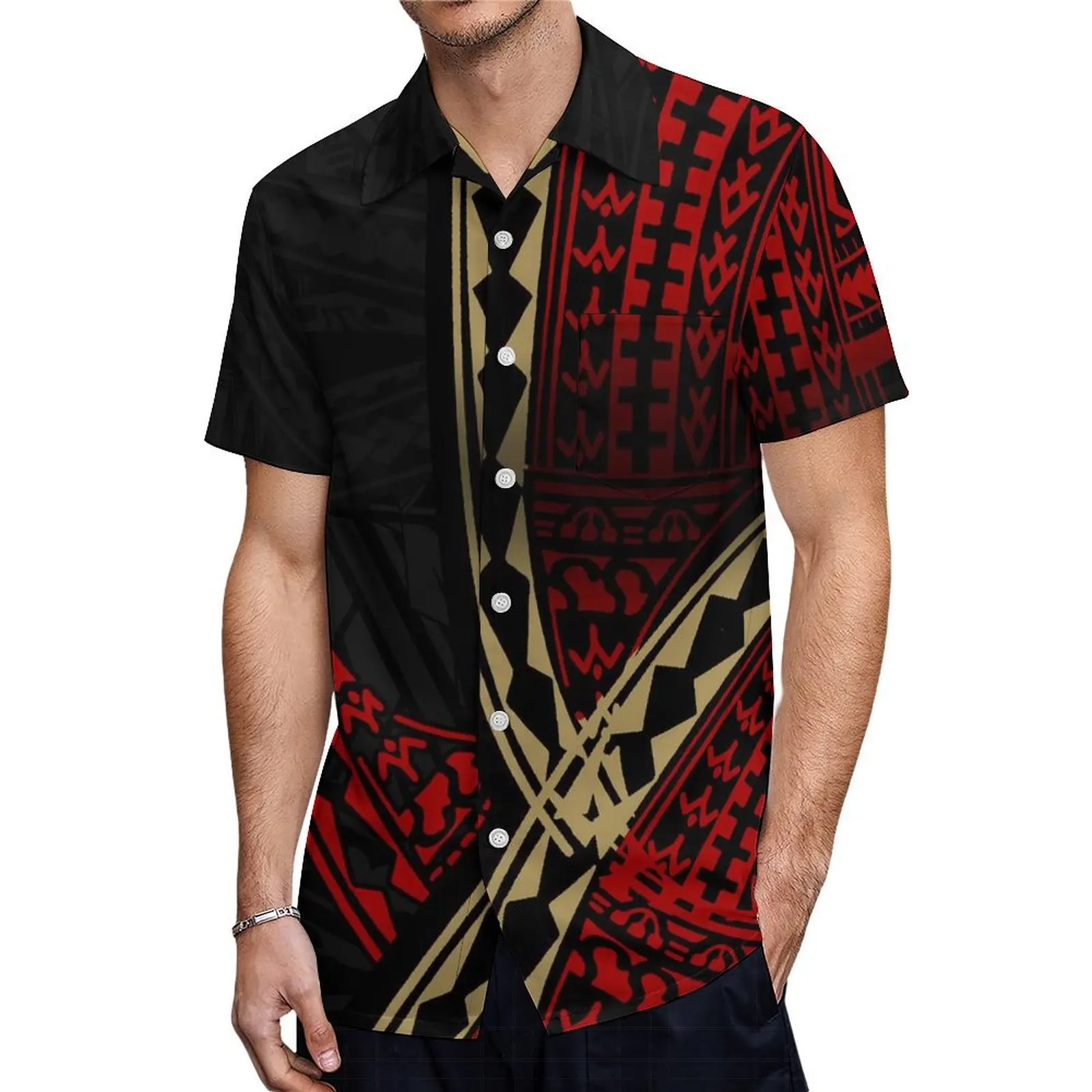 Hochwertige Art Home Party Kleidung Polynesian Tribal Vintage Style Elegante Herren Jungen Hemden und Tops Damen Mädchen Kleider