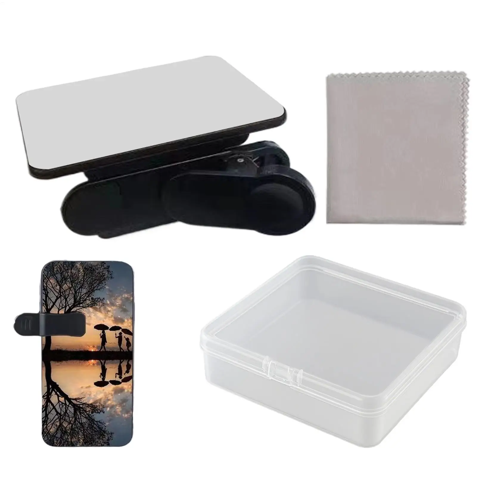 الهاتف الذكي مرآة عدسة عدة تدوير كاميرا انعكاس كليب للمستخدمين التكنولوجيا سافي التعبير الفني مؤثر الوسائط الاجتماعية