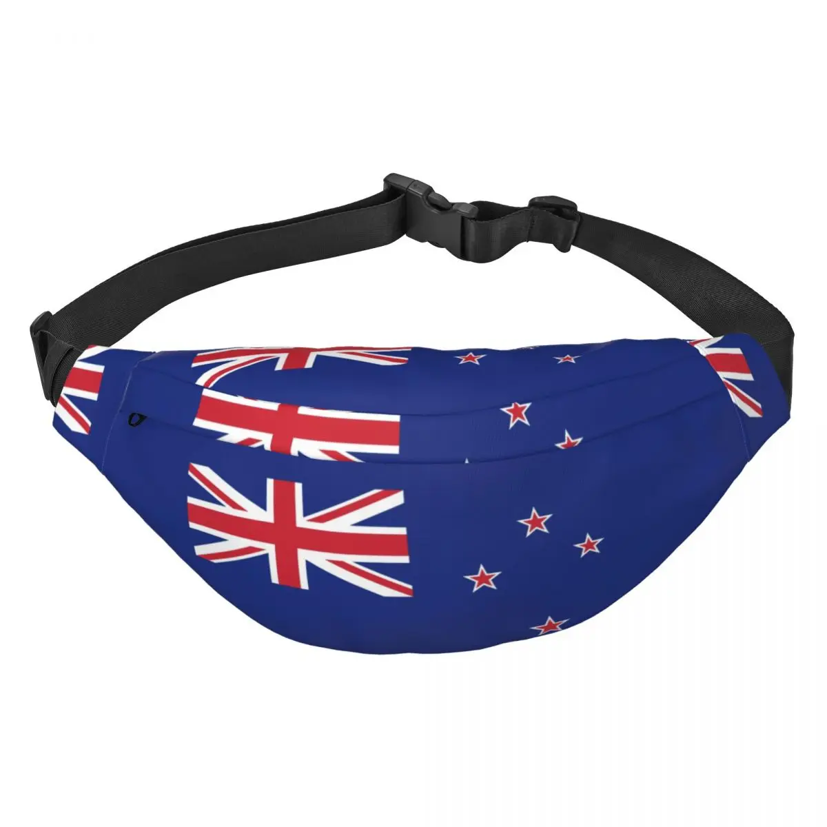 

Flag Of New Zealand Fanny Pack Women Men Casual Sling Crossbody Waist Bag for Running Phone Money Pouch