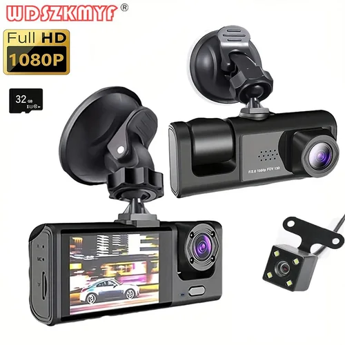 Cámara De Salpicadero Dvr 2/3 Para Coche, 1080P, Cámara Para