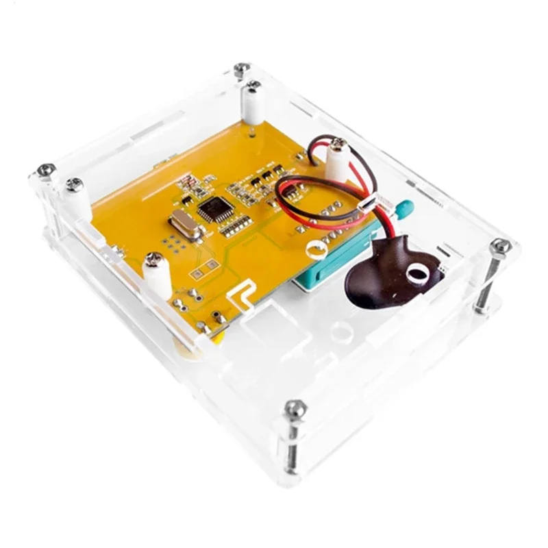 Transparent Acrylic Case Box For LCR-T4 Transistor Tester Capacitance