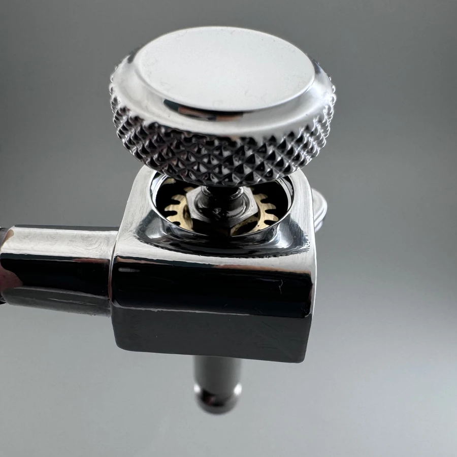 M6 Pearl Button Guitar Locking Machine Heads Tuners M6 SCHALLER TYPE Chrome Brass Gear For JP6 7 Shr ST Guitar Well