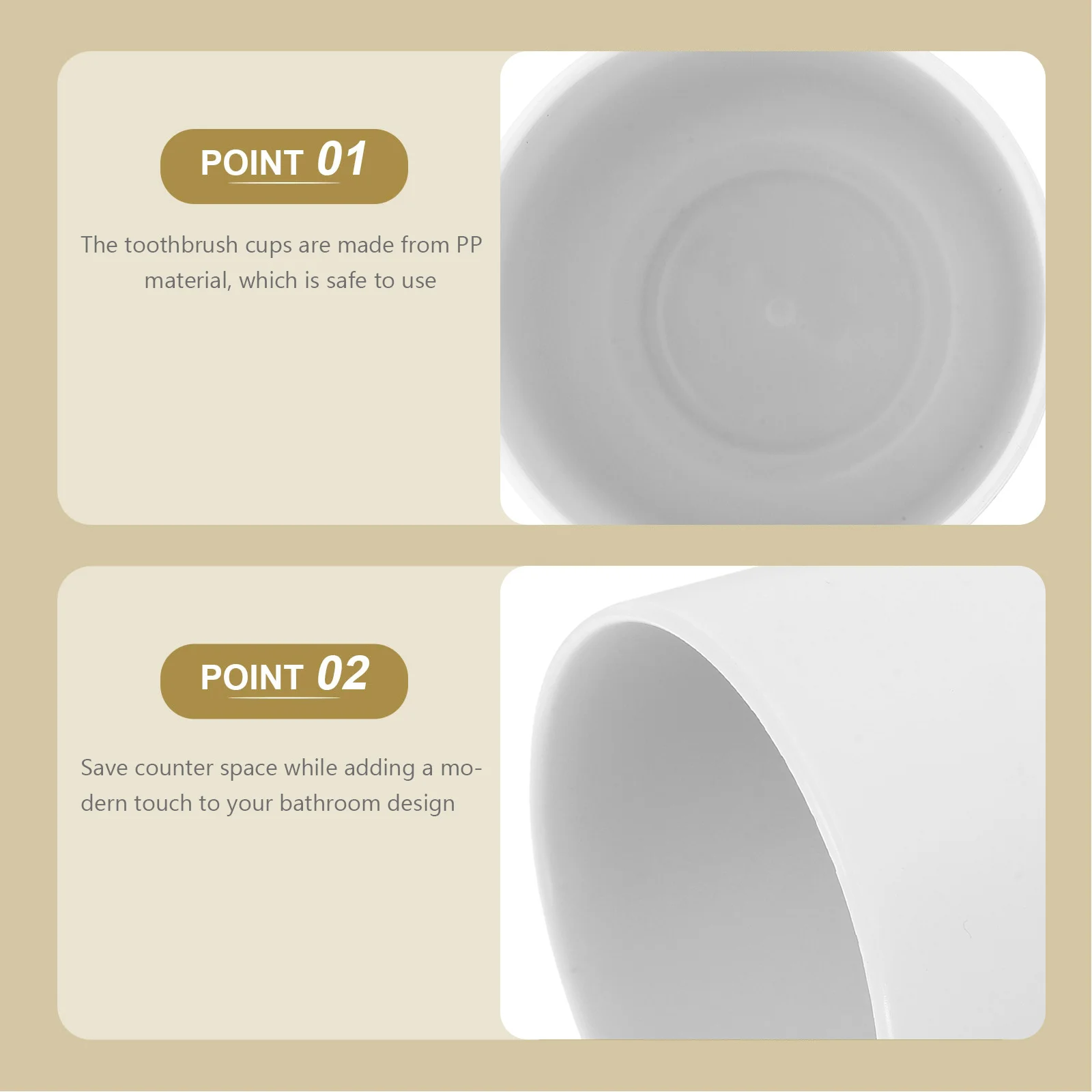 

2 шт. чашки для полоскания зубов, многоразовые пластиковые стаканы для ванной комнаты, кружки для чистки зубов, нескользящая конструкция поверхности