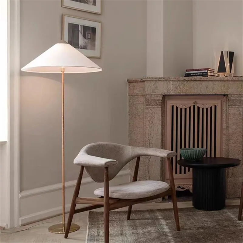 Bamboo Floor Lamp Vintage wooden woven straw hat lamp Living Room Bedroom Sofa Corner Standing Light Home Decor bedside lamp
