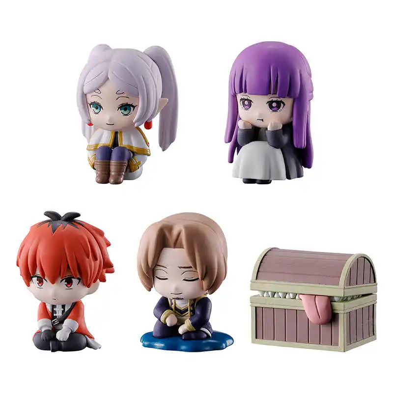 5 sztuk/zestaw Oryginalne figurki Bandai Twisted Egg Frieren: Beyond Journey's End w pozycji siedzącej, model zabawka, prezent na urodziny