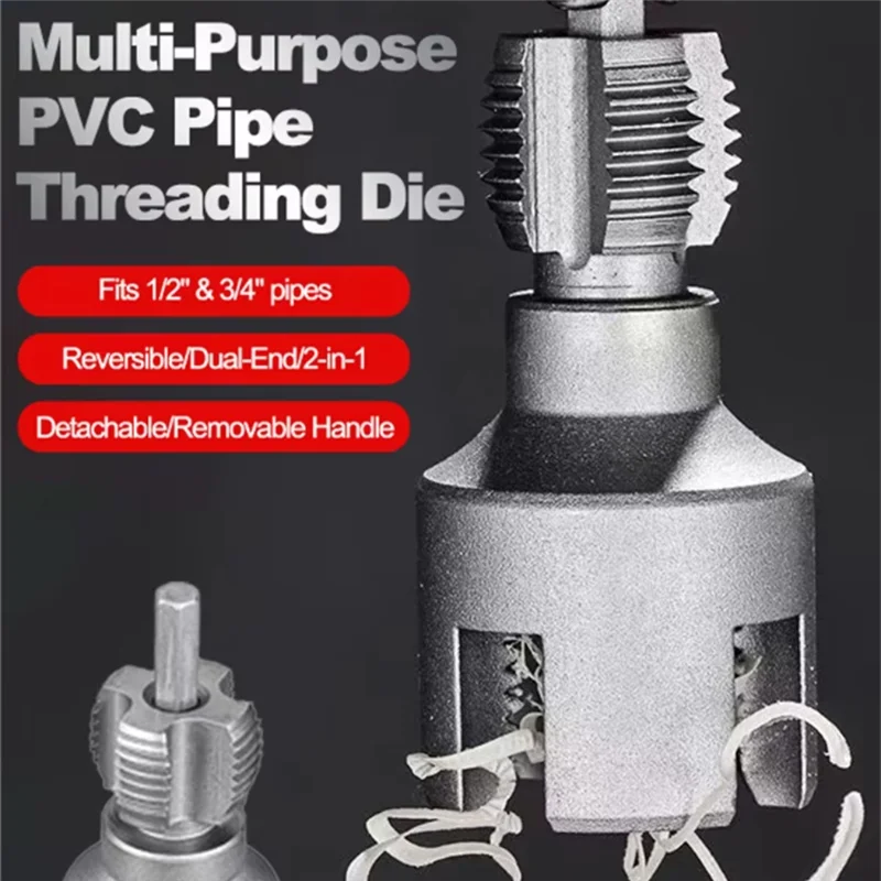 

BYBS-Pvc Pipe Threader Kit Internal/External Thread Fast Thread Tap PPR Water Pipe Opener Tap Waterpipe Tapping Tool