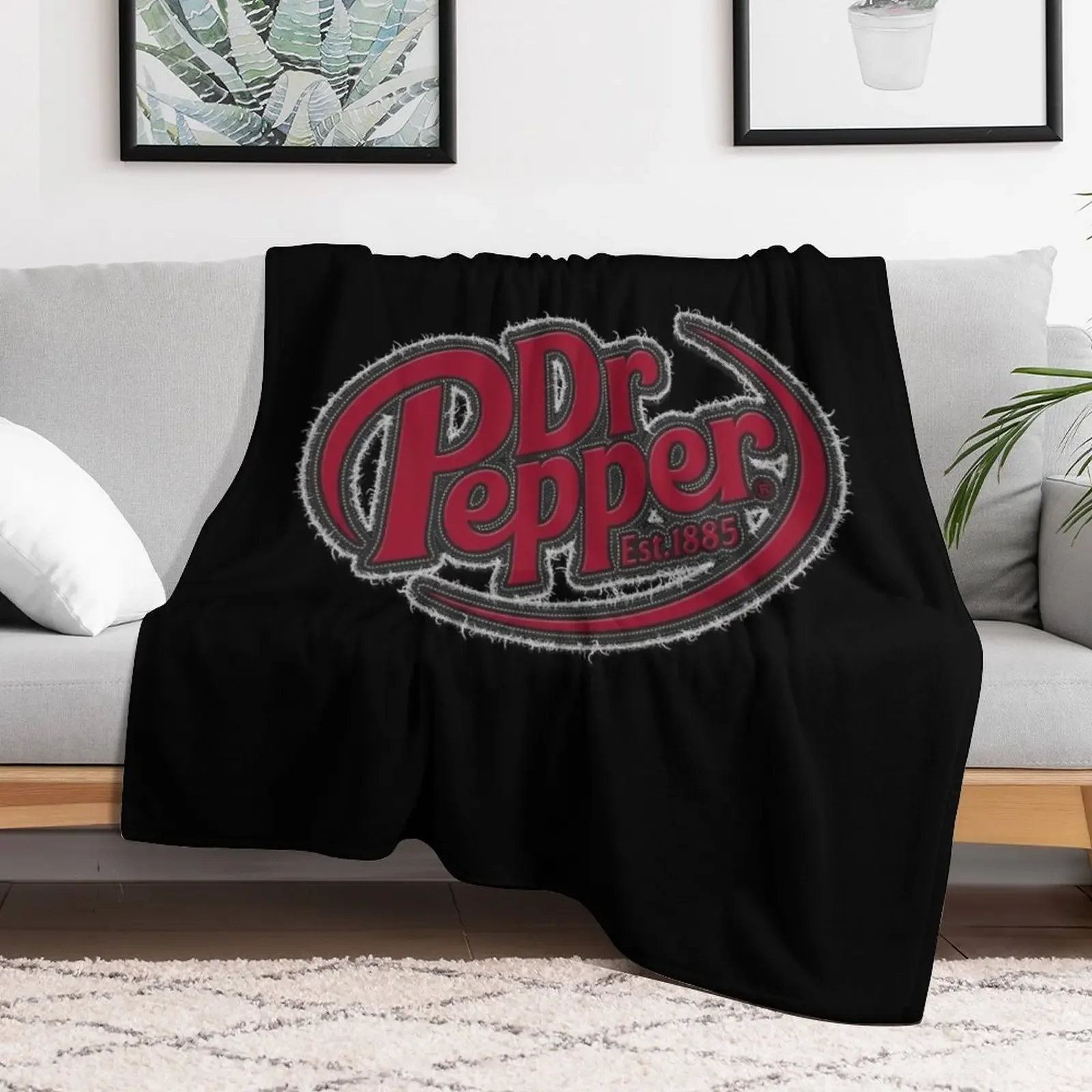 est 1885 dr pepper Throw Blanket Decoratives blankets and throws Polar Thins Blankets