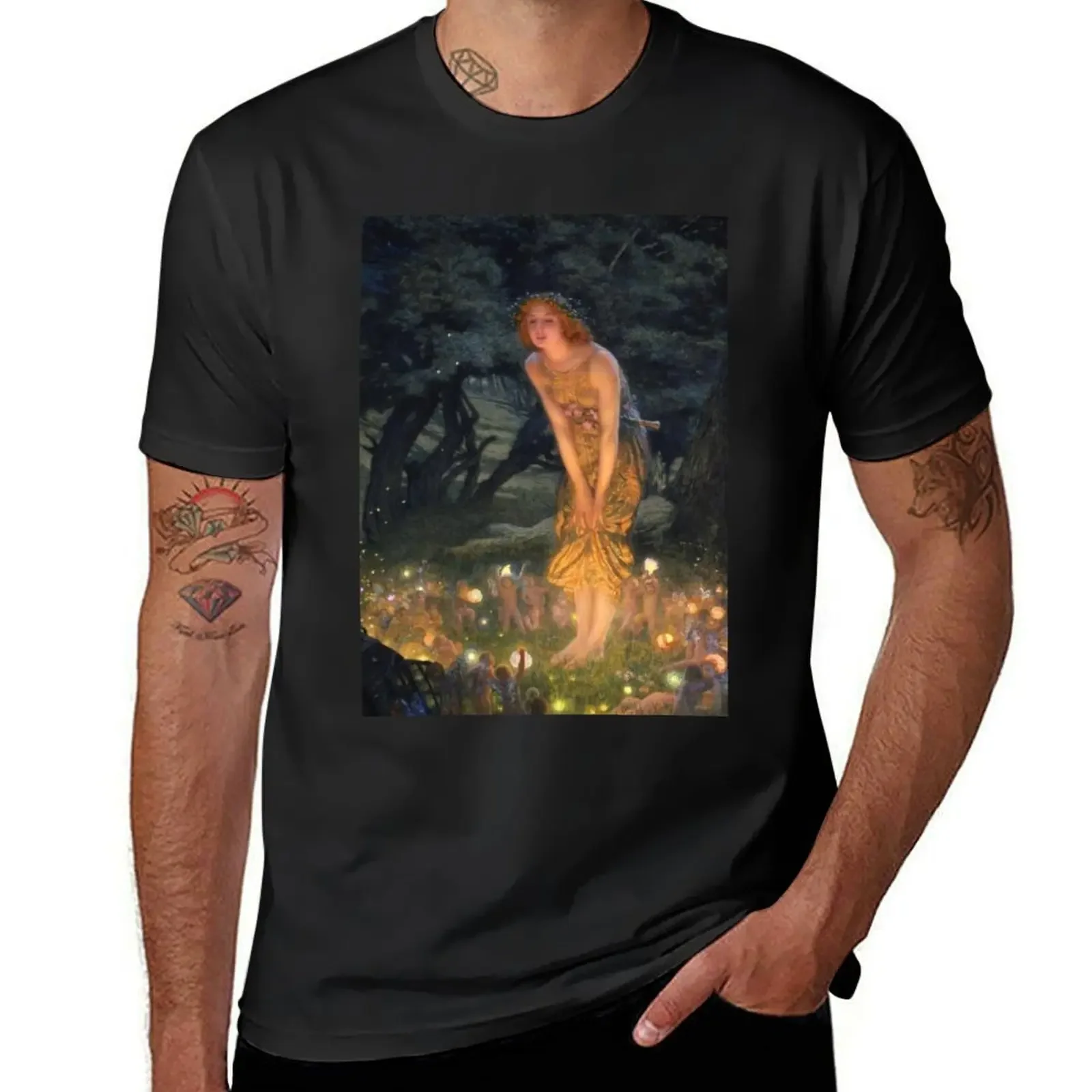 

Midsummers Eve by Edward Robert Hughes T-Shirt sweat cotton graphic tees mens funny t shirts