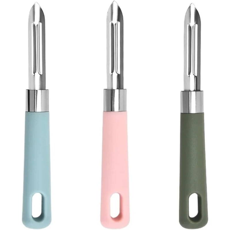 3Pcs 2 in 1 Fruit Vegetable Peeler Household Kitchen Potato Skin Remover Dual Purpose Peeling Scraper Skin Peeling Tool
