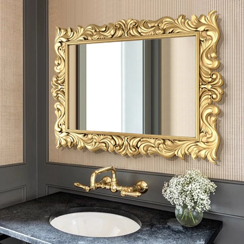 Cheap Creative Mirror Accent Luxury Design Interior Fashion Rectangle Modern Mirror Universal Spiegels Living Room Decorations