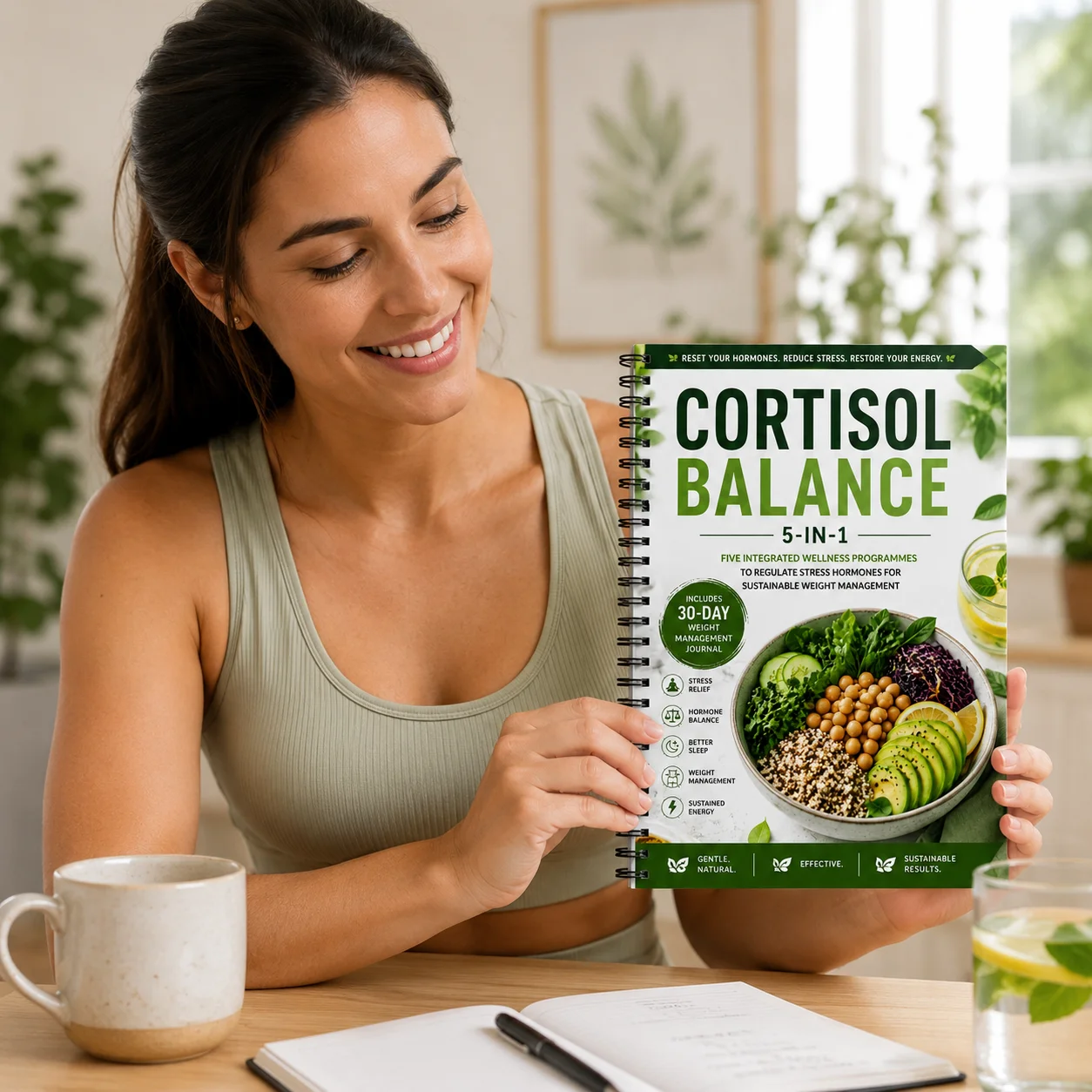 Cortisol Balance 5-in-1 Wellness Program for Hormone Balance Stress Relief Weight Management Sleep Energy 30-Day Plan