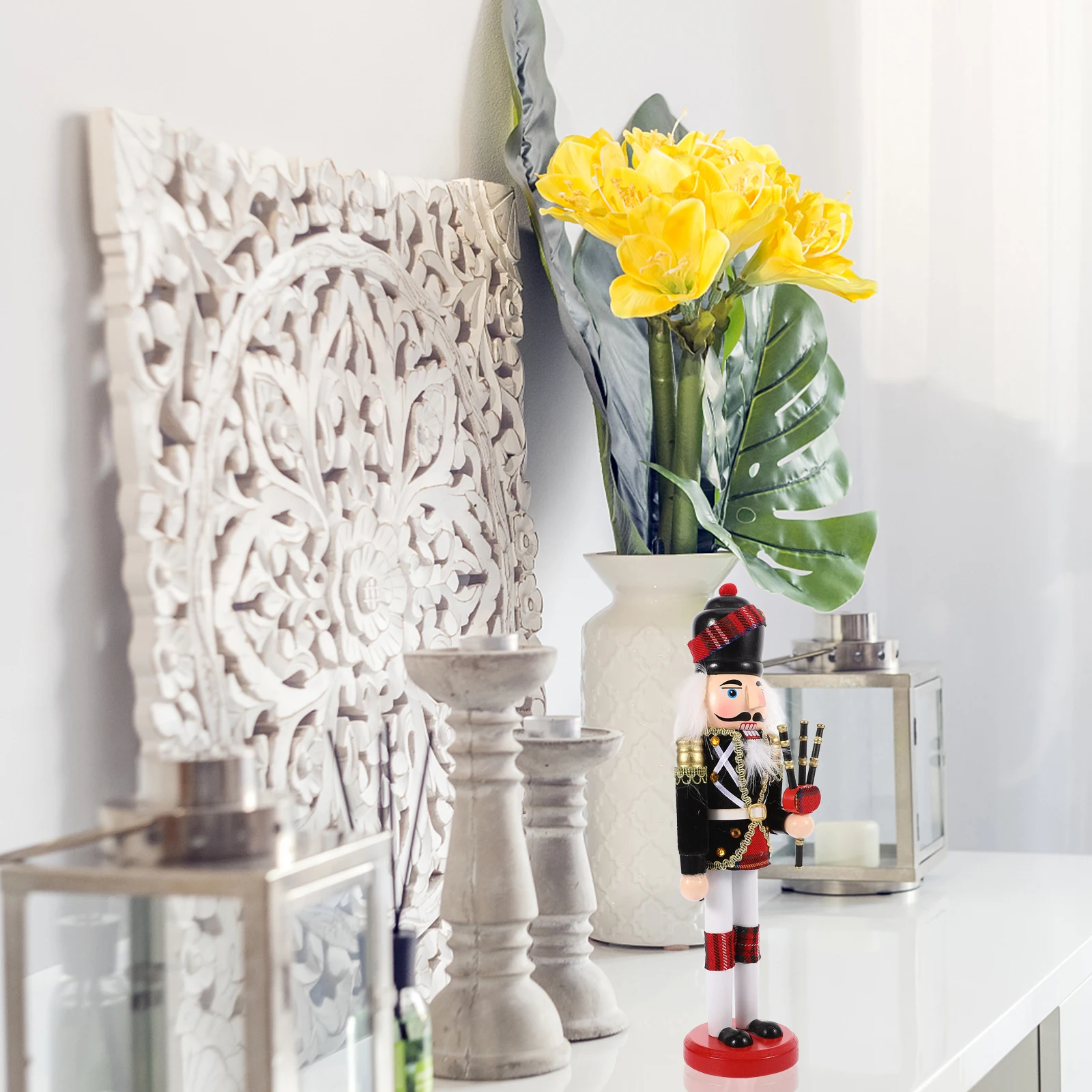 Nutcracker Puppets Wooden Christmas Decor Traditional Xmas Gift Desktop Nutcrackers Man Craft Bright Color Holiday Ornament Home