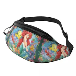 Marsupio personalizzato Little Mermaid Ariel Cartoon marsupio uomo donna marsupio a tracolla per il viaggio in bicicletta porta soldi