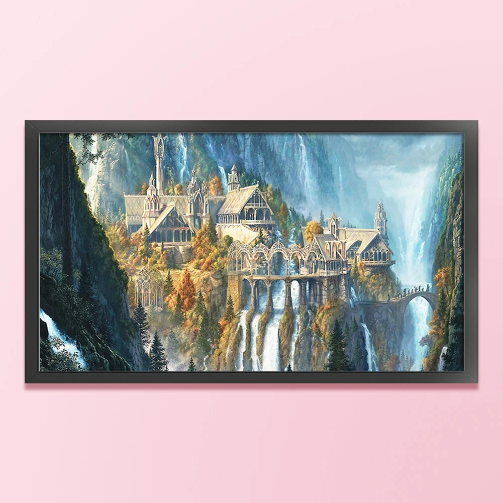 

Full Embroidery cotton Thread 16CT Printed Wonderland Cross Stitch 90x45cm