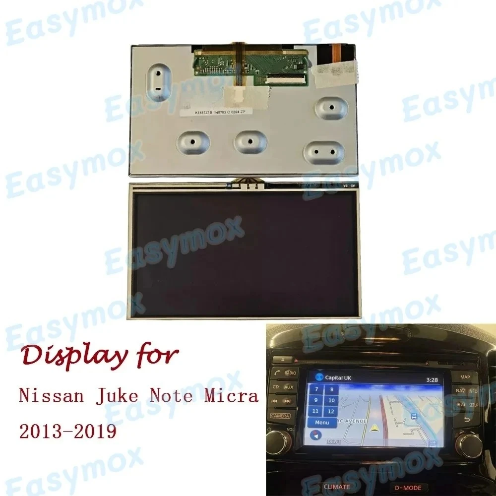5.8 inch LCD Display for Nissan Juke Note Micra 2013-2019 Head Unit Navigation Radio GPS With Touch Screen Digitizer LQ058T5DG31