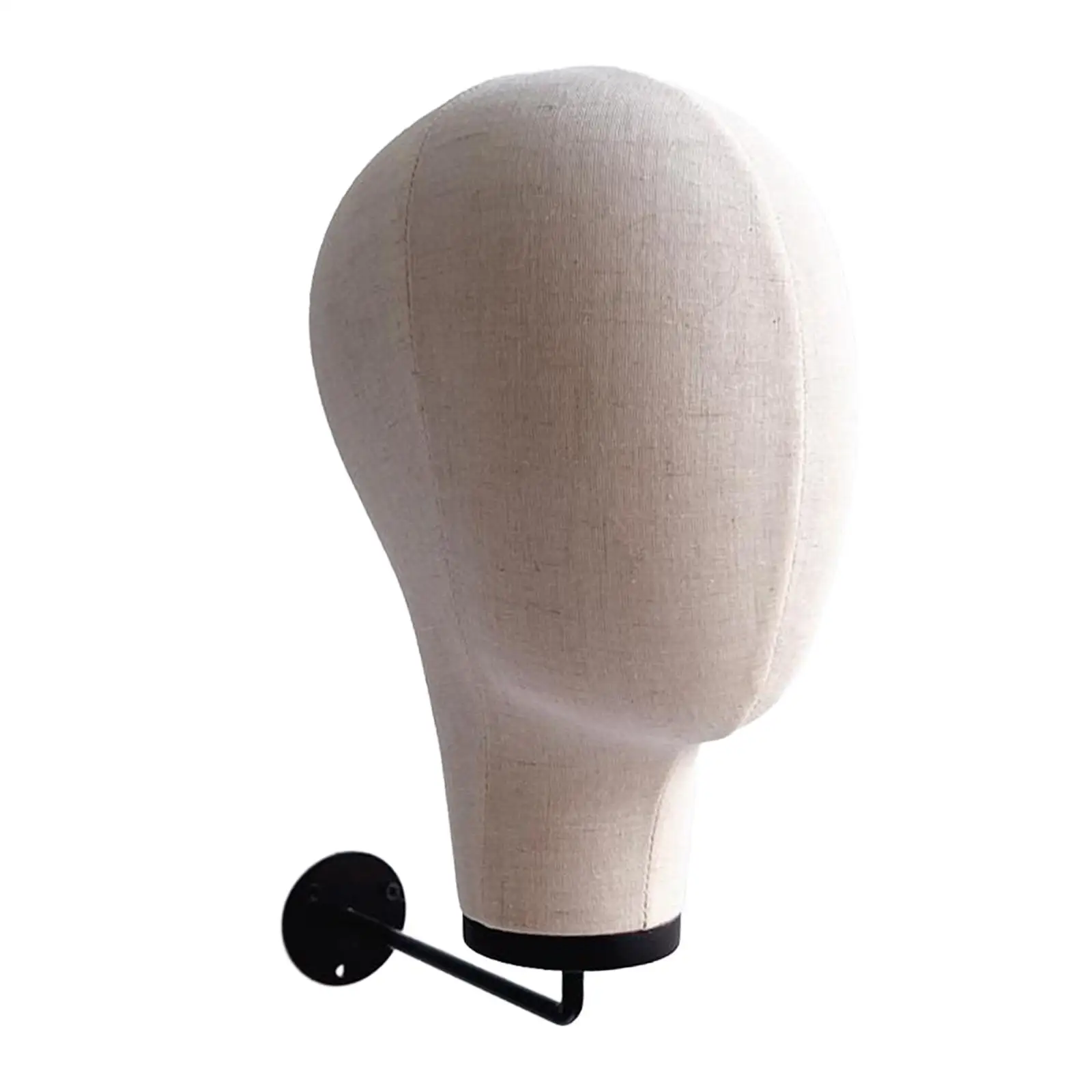 Mannequin Head Wall Mount Wig Holder Smooth Hat Display Stand for Wigs Hats Caps for Hairdresser Training Barbershop Props