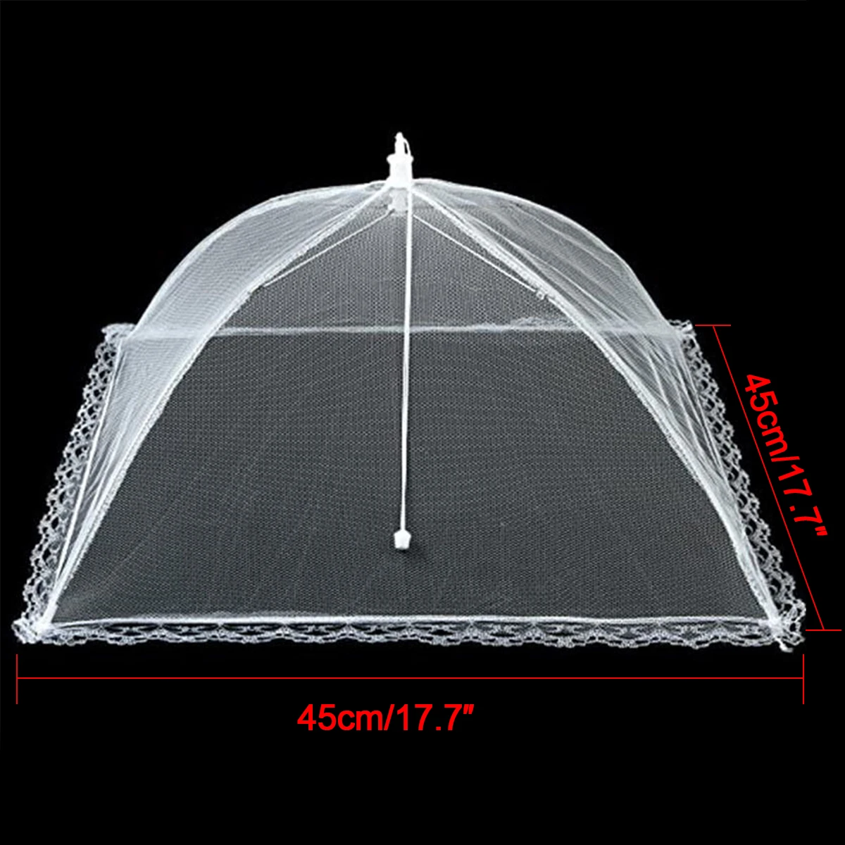 White Square Folding Mesh Food Cover Anti-termite Fly-proof And Insect-proof Food Cover Practical Household Tool