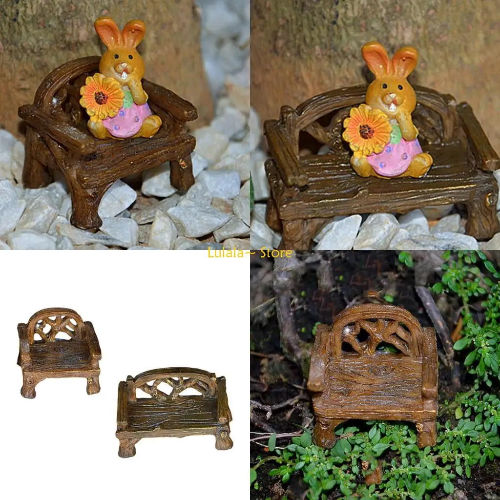 

Y4QA Деревянные скамейки, стул, реалистичный шезлонг, пляжная модель Zakka, масштаб 1:12