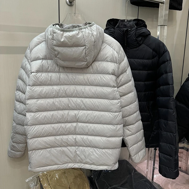 여성 후드 숏 패딩 재킷 2025 신상품 다운 파카 가을 겨울 초경량 보온 코트